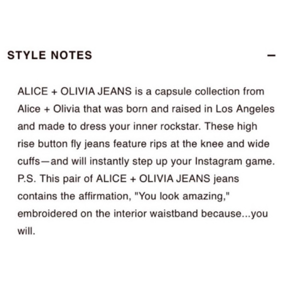 Alice & Olivia-Amazing High Rise Double Hem Jean 27 - Picture 11 of 13